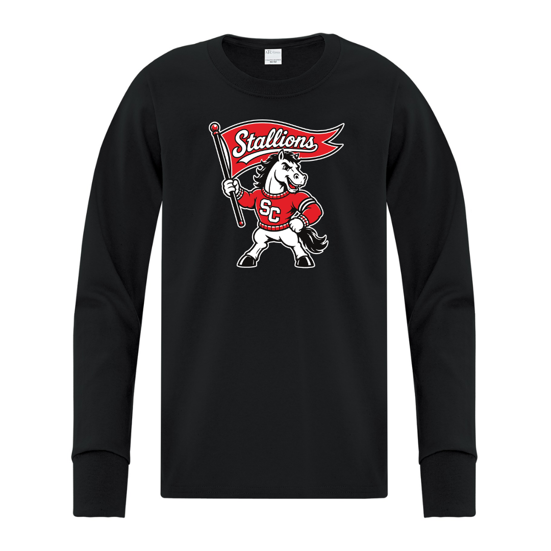 Cotton Longsleeve - Mascot Logo - Youth