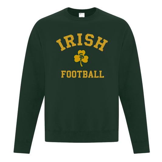 Cotton Fleece Crewneck - Sewn/Embroidered Logo
