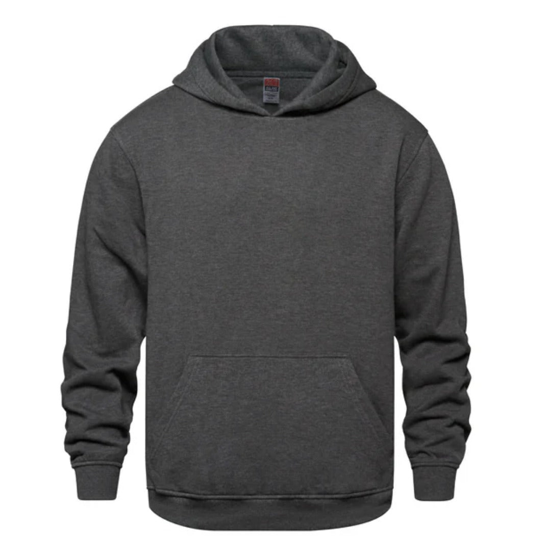 Cotton Fleece Hoodie - Youth — Dark Heather Grey