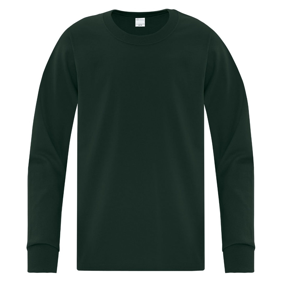 Cotton Longsleeve - Youth — Dark Green