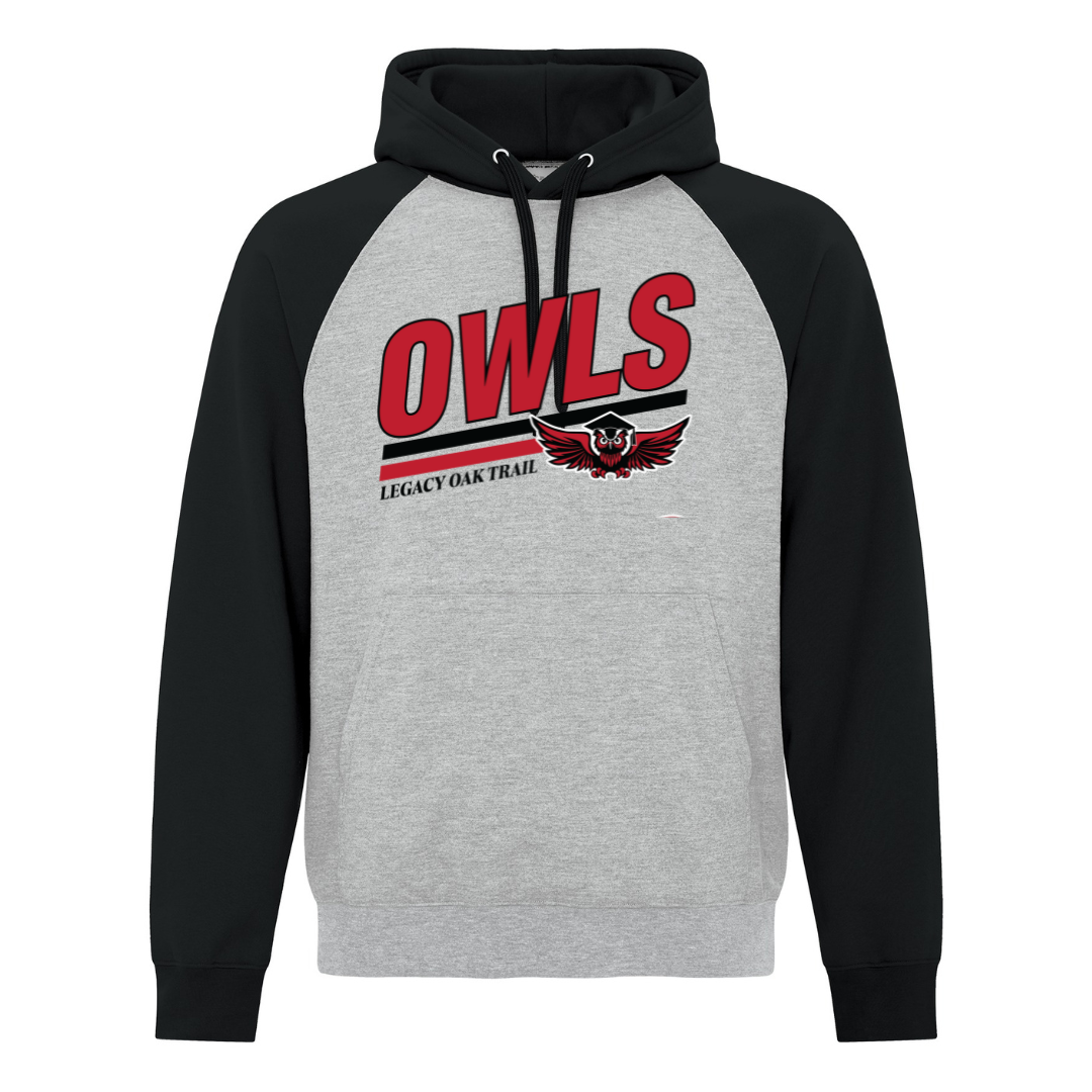 2 Tone Hoodie - Owls Logo - Youth