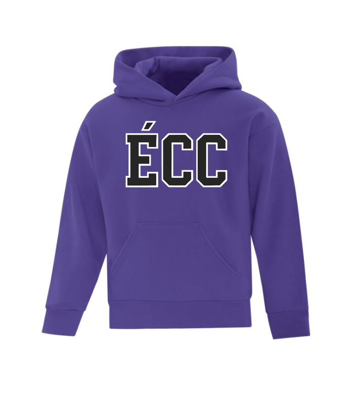 Cotton Fleece Hoodie - Sewn Text - Youth