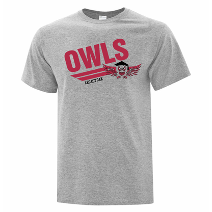 Cotton Tee - Owls Logo - Youth