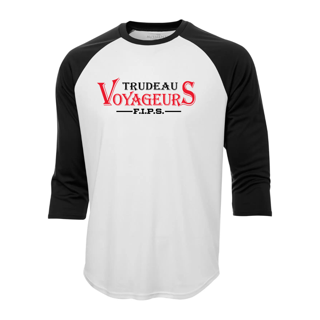 3/4 Sleeve Baseball Shirt - Text Logo - Youth