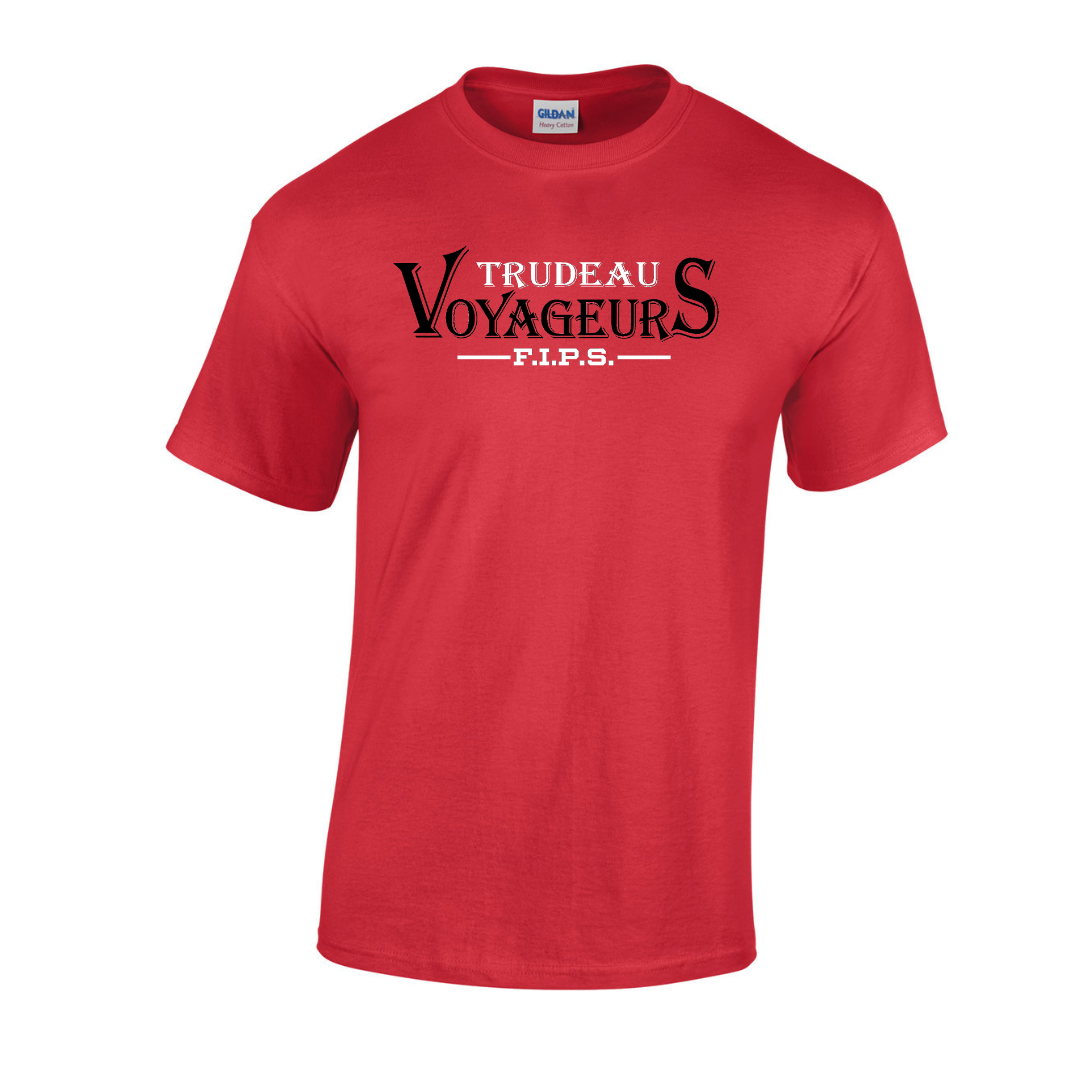 Cotton Short Sleeve Shirt - Text Logo - Youth