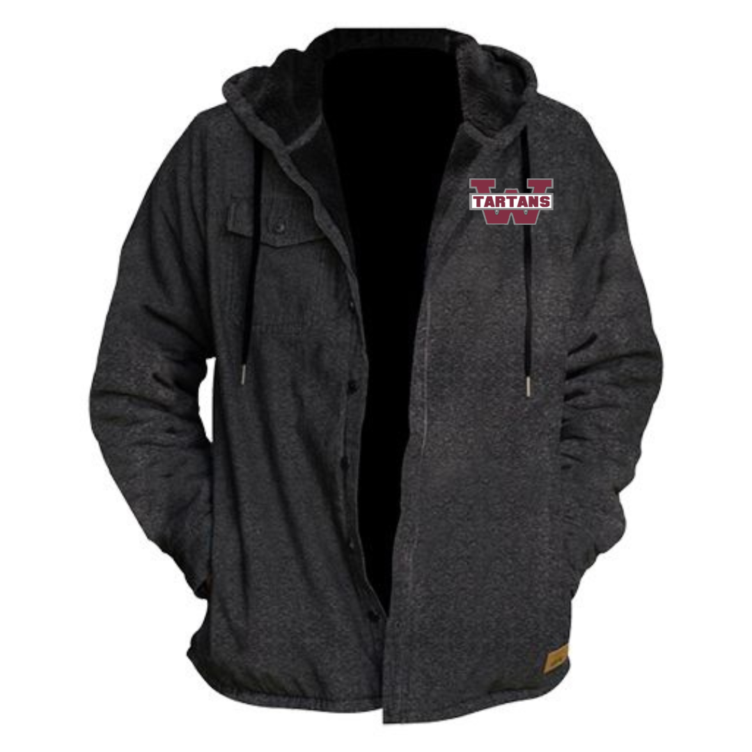 Sherpa Lined Flannel Hoodie