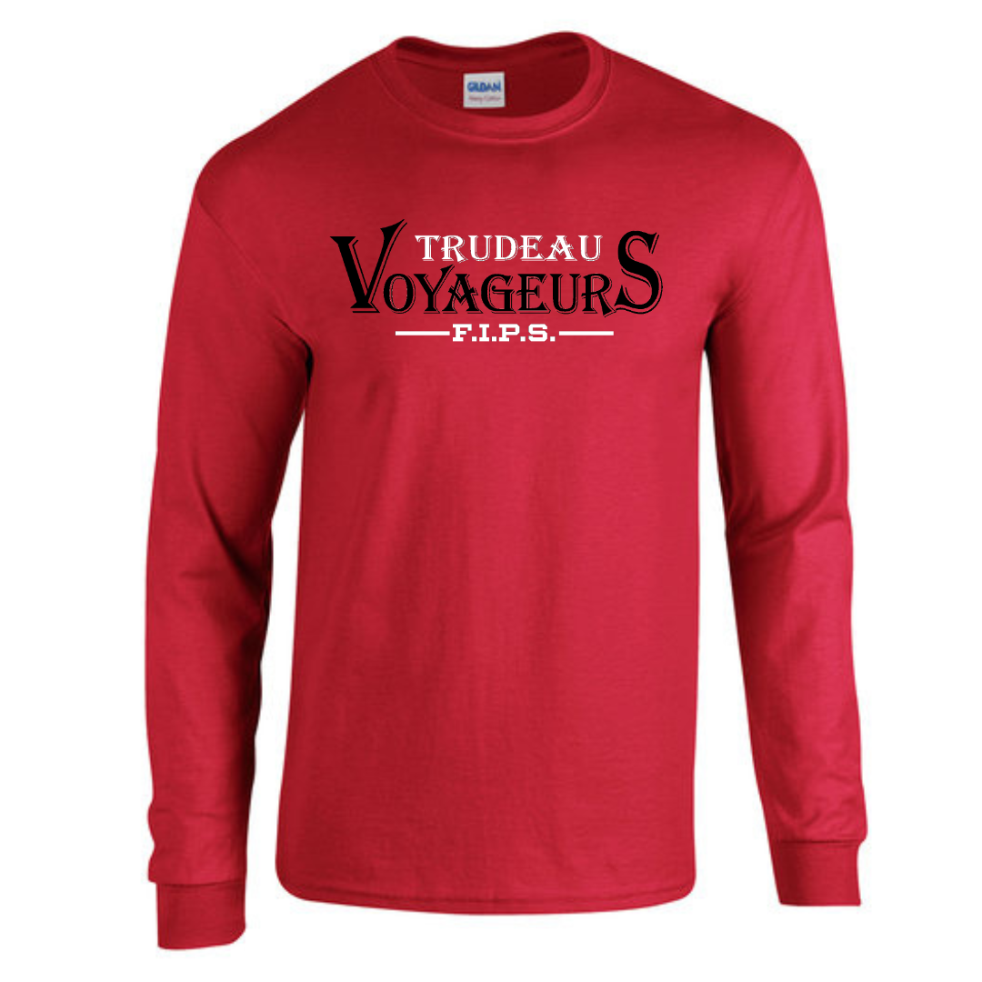 Cotton Long Sleeve Shirt - Text Logo - Youth