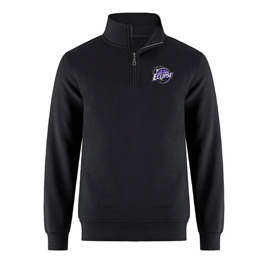 Cotton Fleece 1/4 Zip - Youth — Black