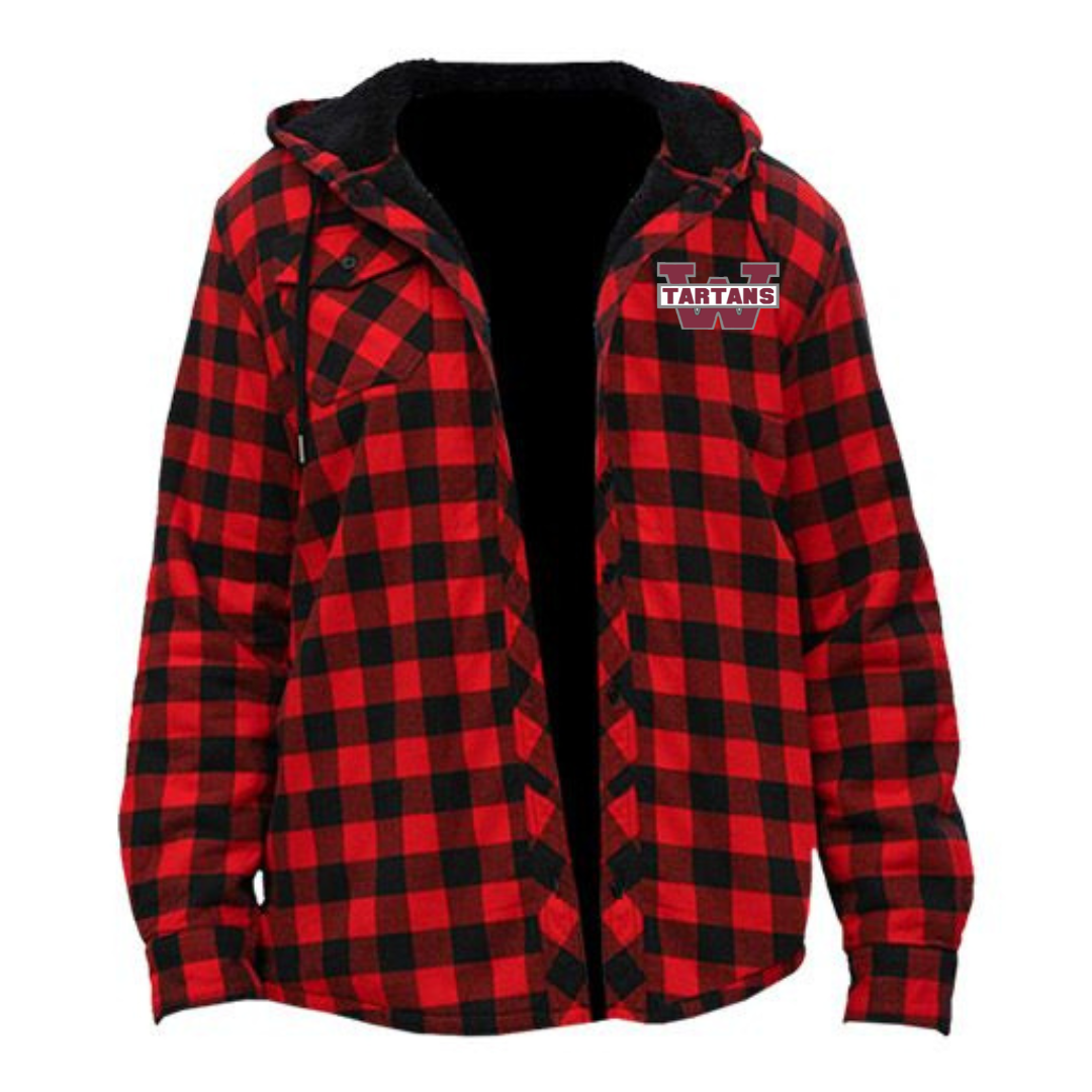 Sherpa Lined Flannel Hoodie