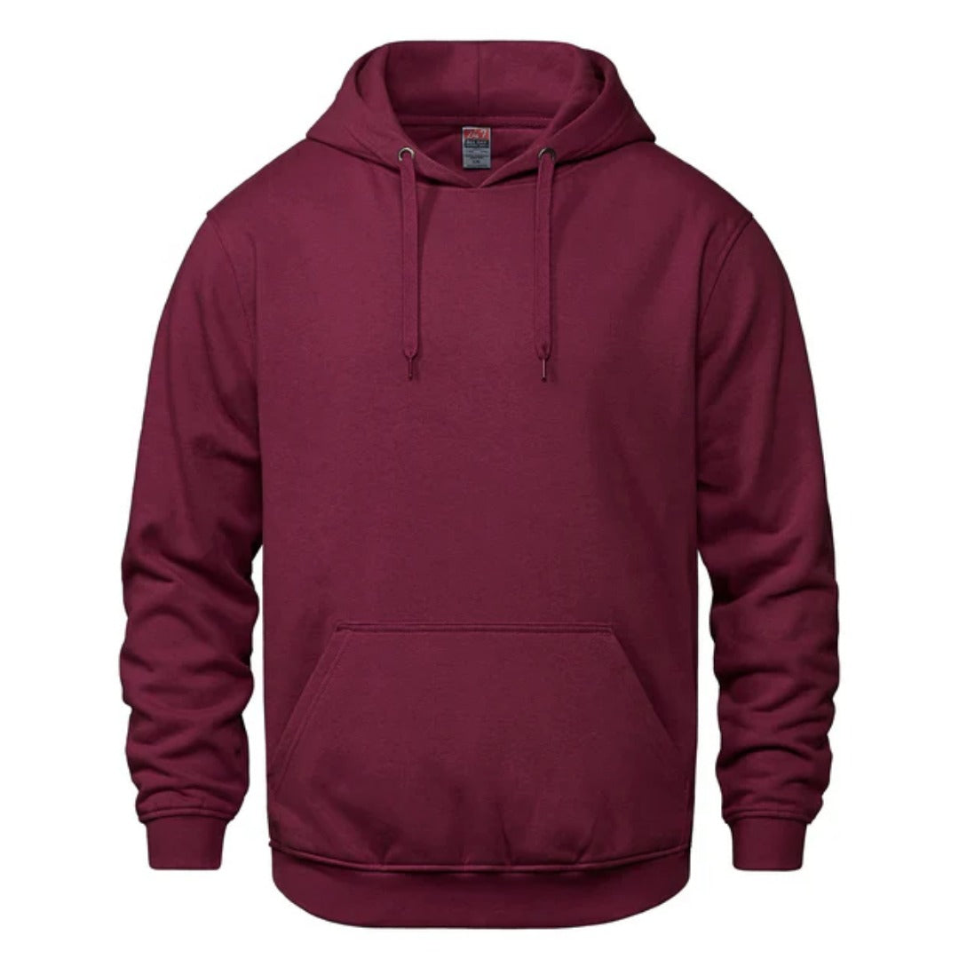 Cotton Fleece Hoodie — Maroon