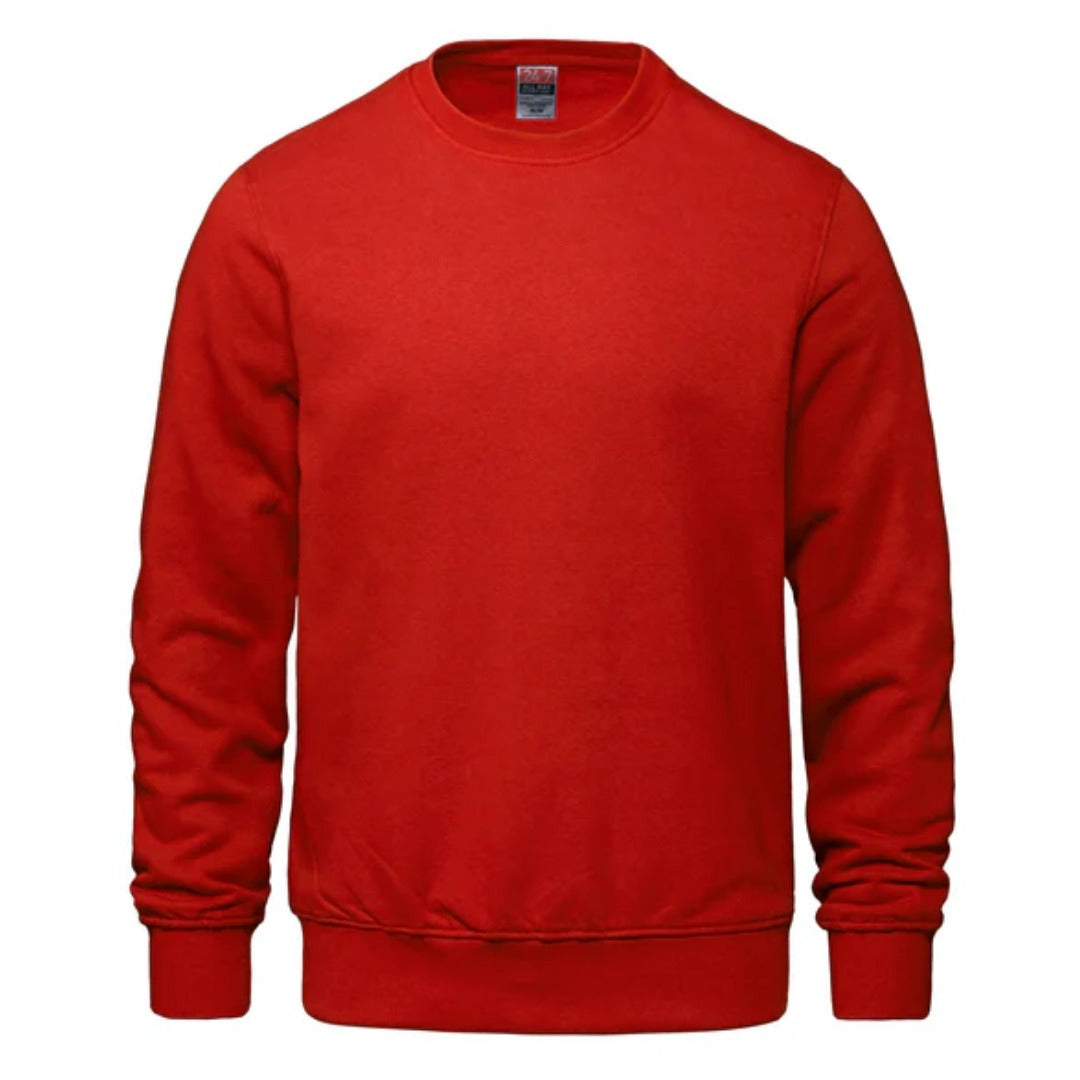 Cotton Fleece Crewneck — Red
