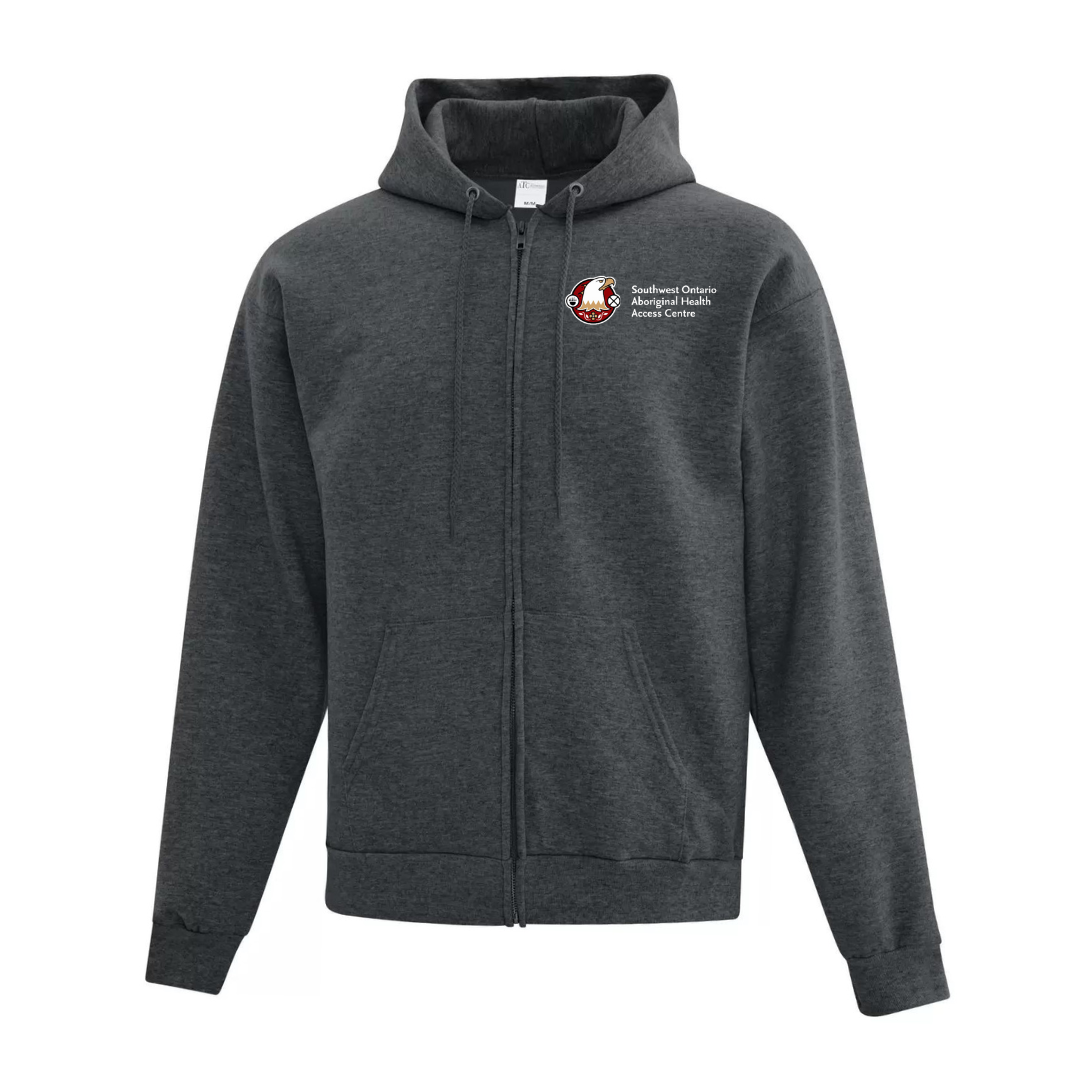 Cotton Full Zip Hoodie - SOAHAC Logo