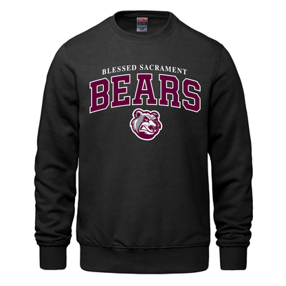 Cotton Fleece Crewneck - Sewn/Embroidered Logo