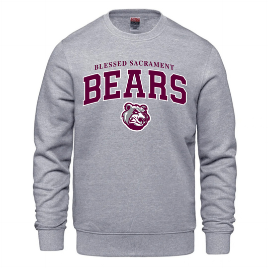 Cotton Fleece Crewneck - Sewn/Embroidered Logo