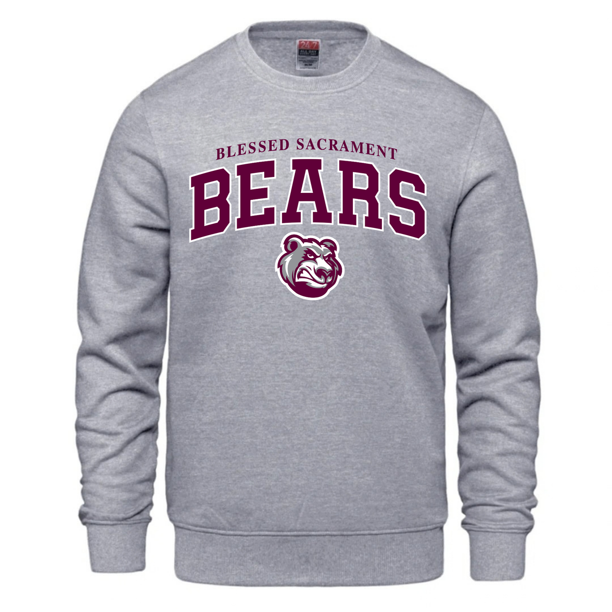 Crewneck Fleece Crewneck - Sewn/Embroidered Logo - Youth