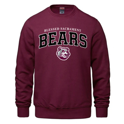Cotton Fleece Crewneck - Sewn/Embroidered Logo