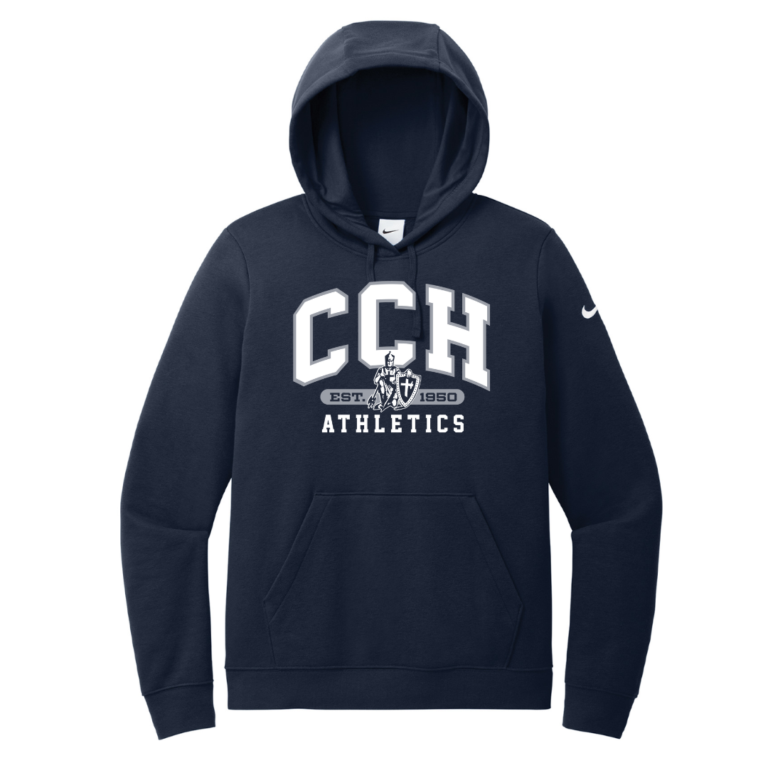Club Fleece Hoodie - Sewn/Embroidered Logo