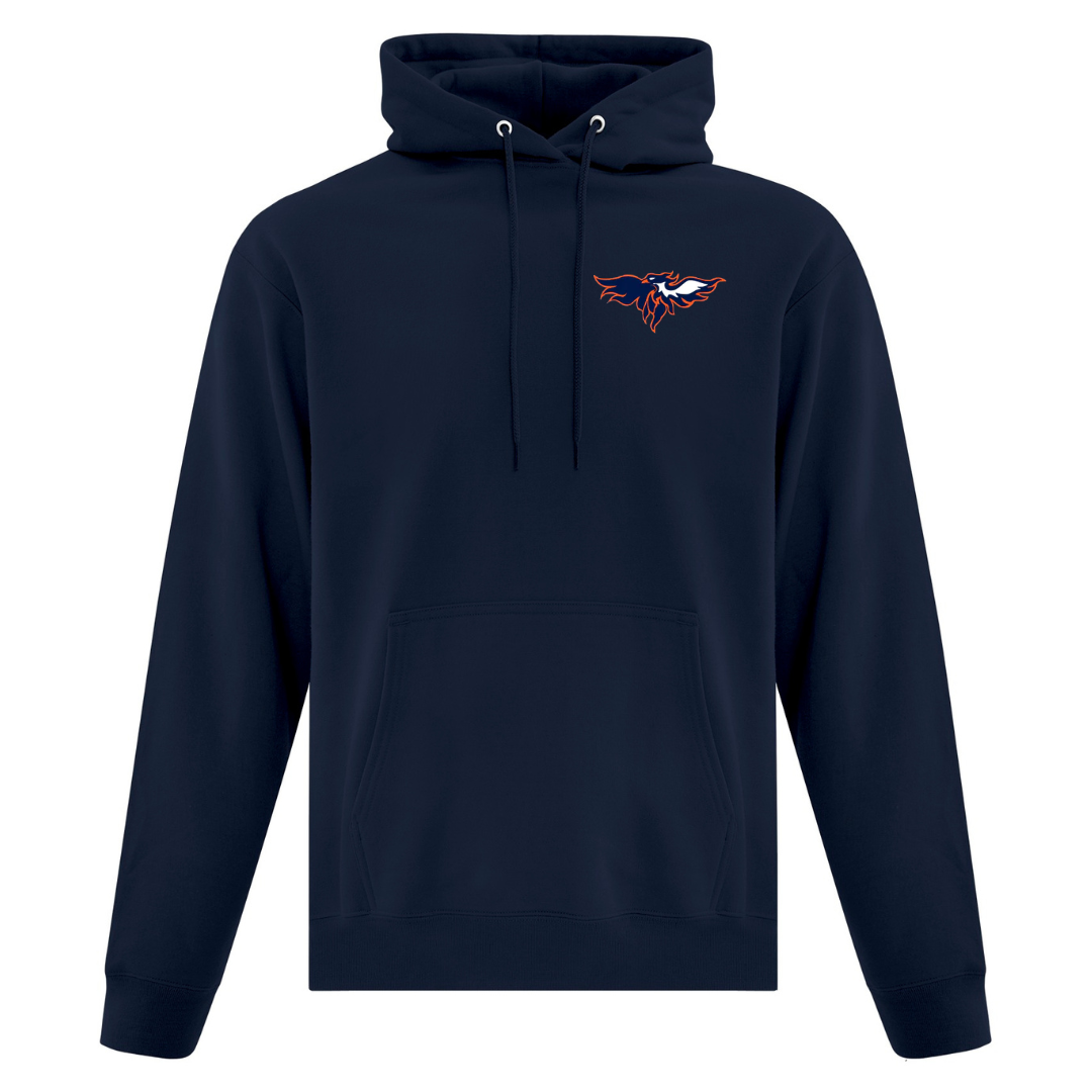 Cotton Fleece Hoodie - Embroidered Chest