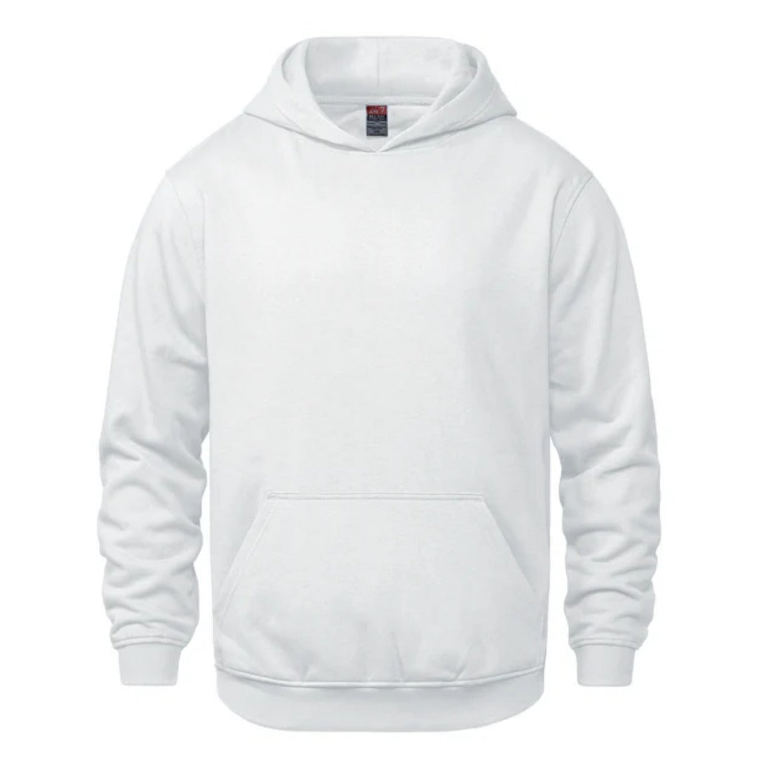 Cotton Fleece Hoodie - Youth — White