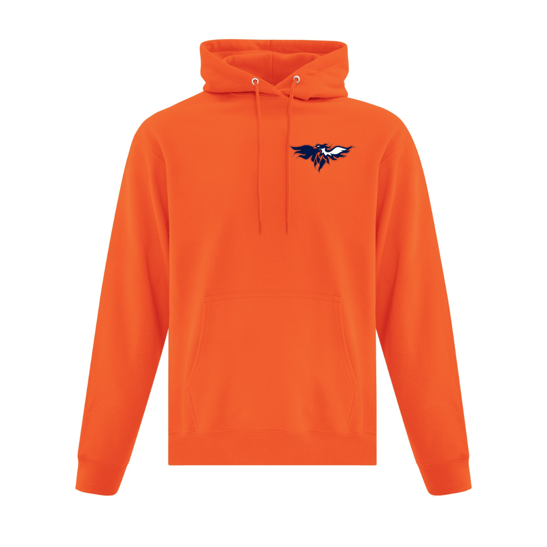 Cotton Fleece Hoodie - Embroidered Chest