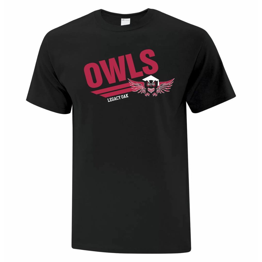 Cotton Tee - Owls Logo - Youth