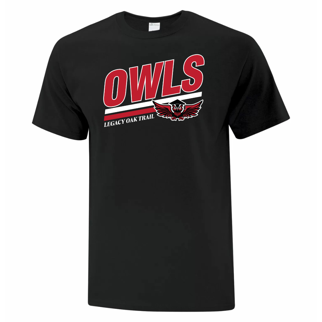 Cotton Tee - Owls Logo - Youth