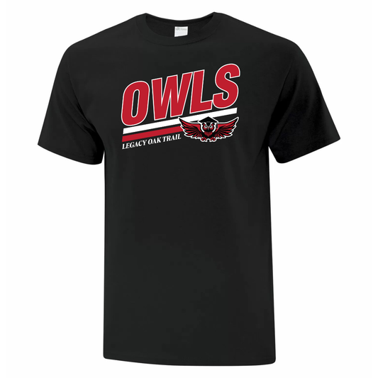 Cotton Tee - Owls Logo - Youth