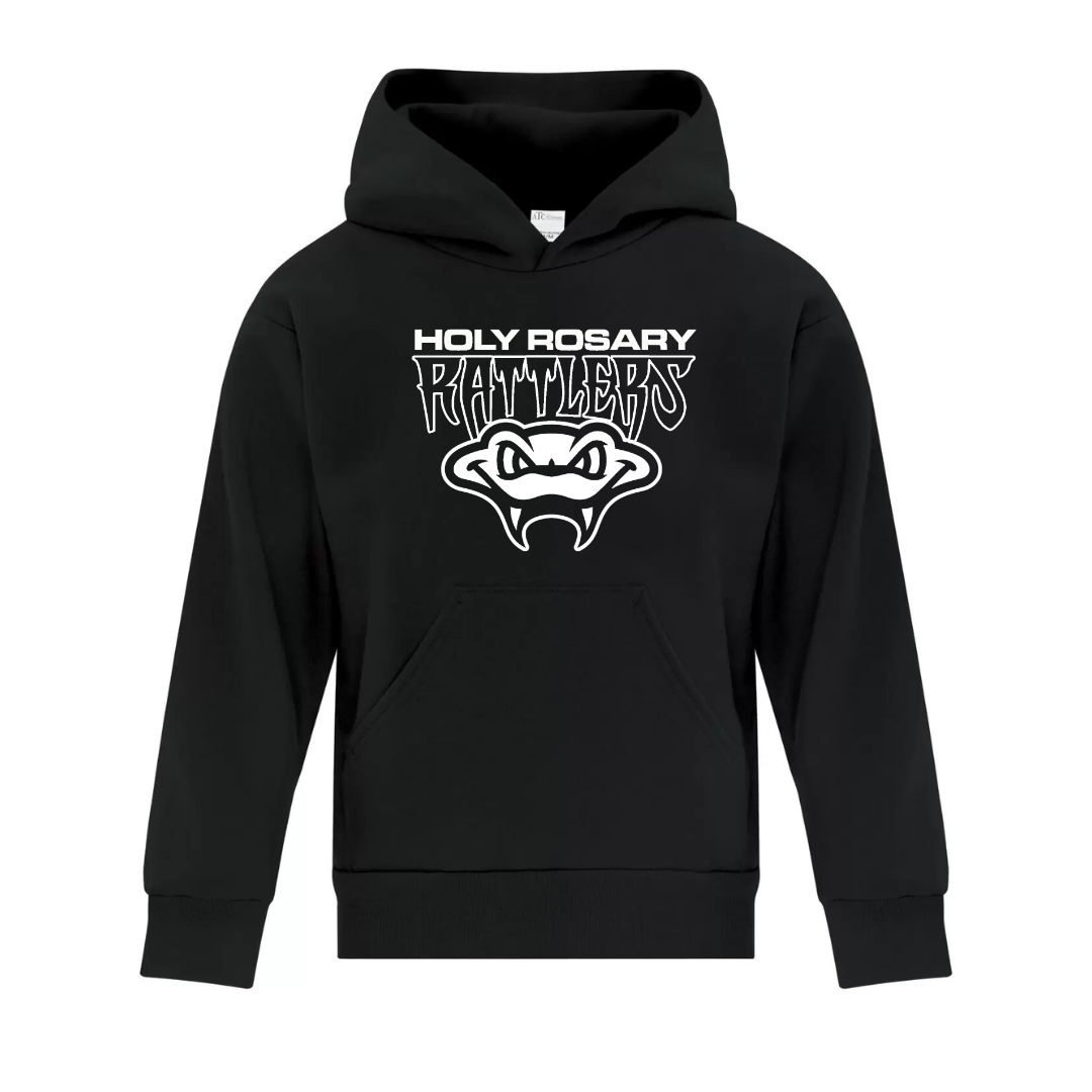 Cotton Hoodie - 1 Colour Print - Youth