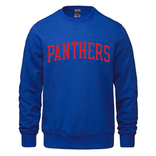 Cotton Fleece Crewneck - Sewn Twill Text