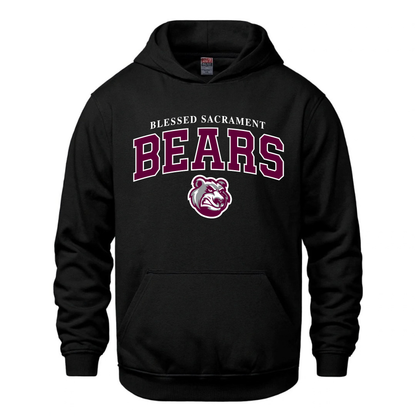 Cotton Fleece Hoodie - Sewn/Embroidered Logo - Youth