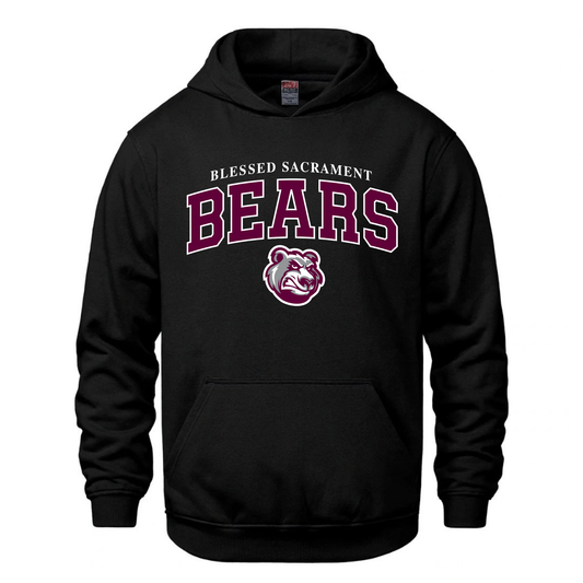 Cotton Fleece Hoodie - Sewn/Embroidered Logo - Youth