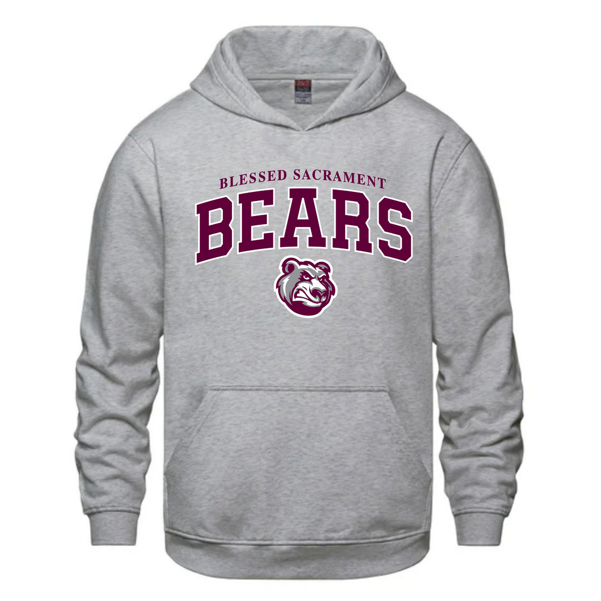 Cotton Fleece Hoodie - Sewn/Embroidered Logo - Youth