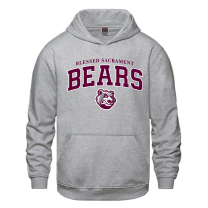 Cotton Fleece Hoodie - Sewn/Embroidered Logo - Youth