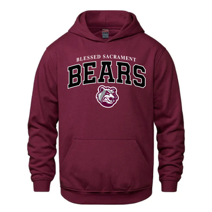 Cotton Fleece Hoodie - Sewn/Embroidered Logo - Youth