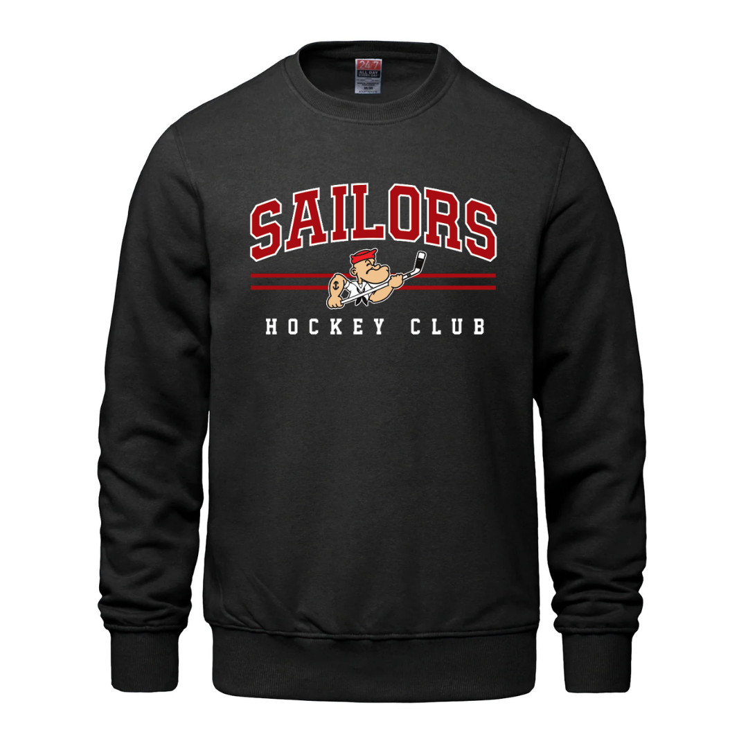 Cotton Fleece Crewneck - Text Logo - Youth