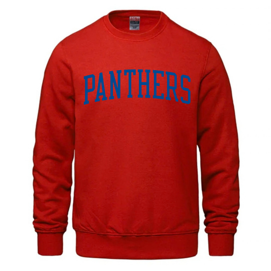 Cotton Fleece Crewneck - Sewn Twill Text