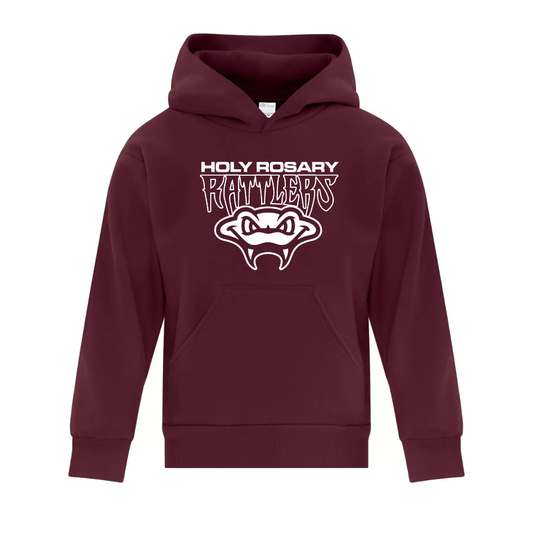 Cotton Hoodie - 1 Colour Print - Youth