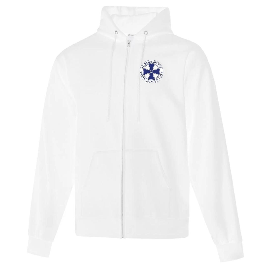 Cotton Full Zip Hoodie - Embroidered -  Youth