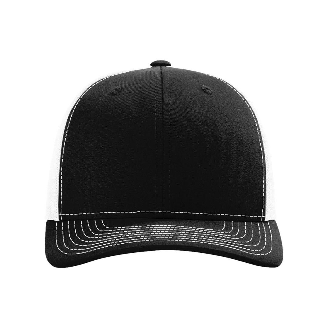 Adjustable Trucker Hat — Black/White