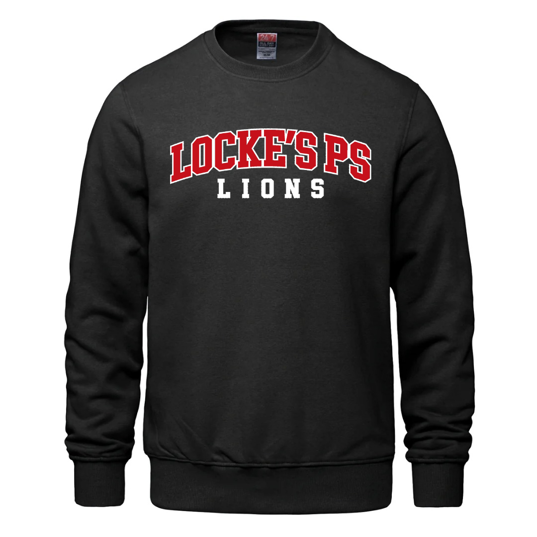 Fleece Crewneck - Sewn/Embroidered Text