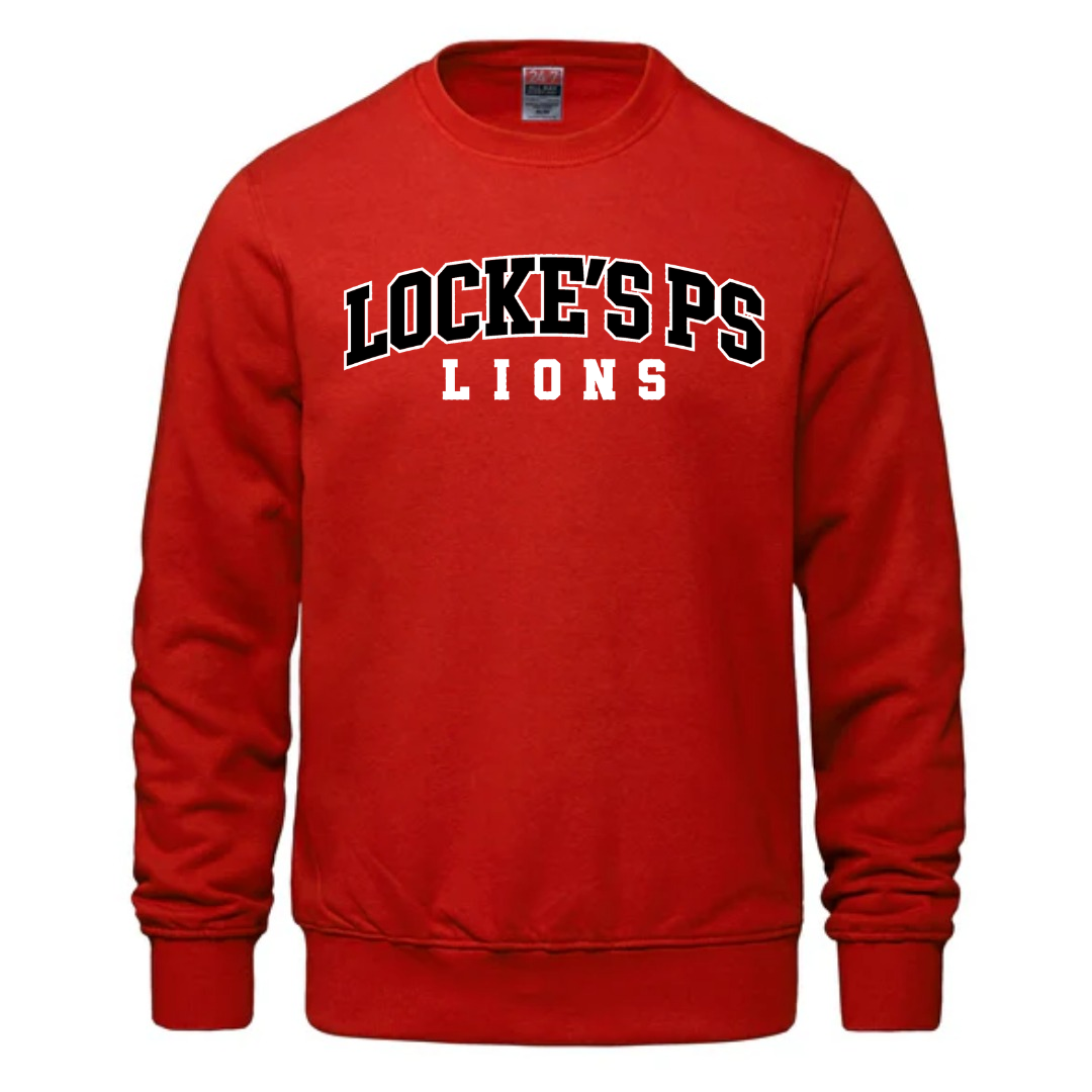 Fleece Crewneck - Sewn/Embroidered Text