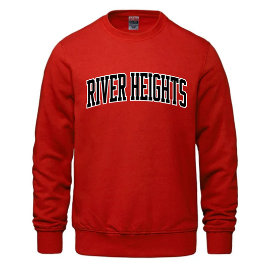 Cotton Fleece Crewneck - Sewn Text
