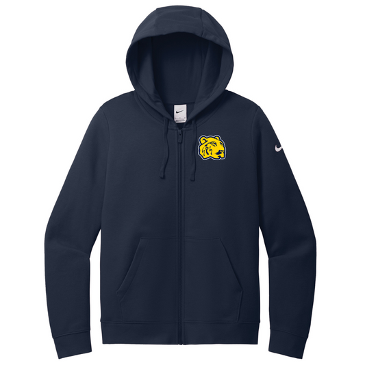Club fleece full zip hoodie