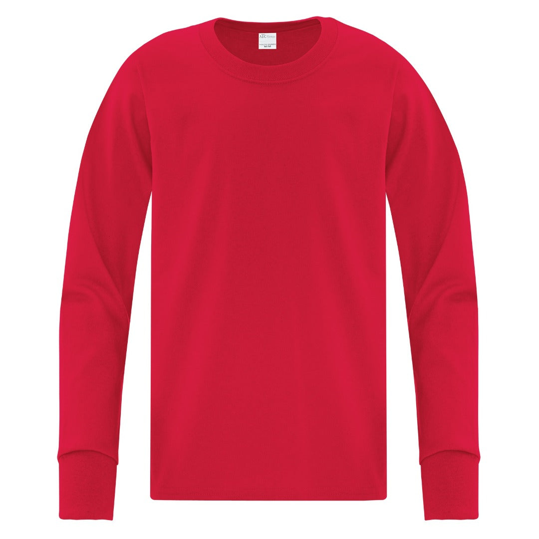 Cotton Longsleeve - Youth — Red