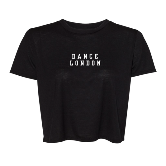 Cotton Flowy Croptop - Text Logo