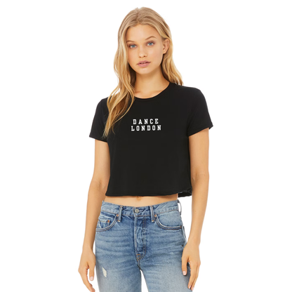 Cotton Flowy Croptop - Text Logo