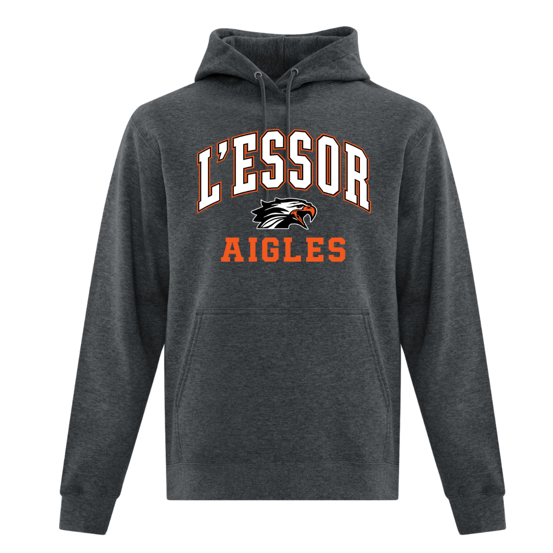 Cotton Fleece Hoodie - Varsity Logo Sewn