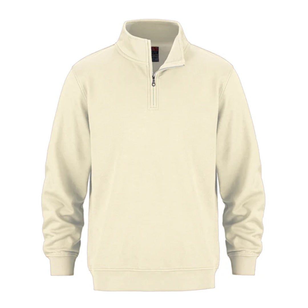 Cotton Fleece 1/4 Zip — Ivory