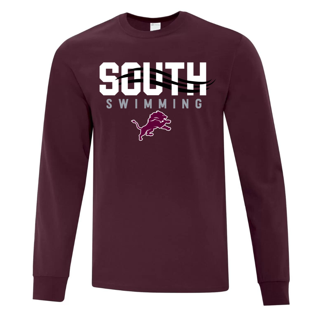 South Swimming Cotton Longsleeve - Maroon