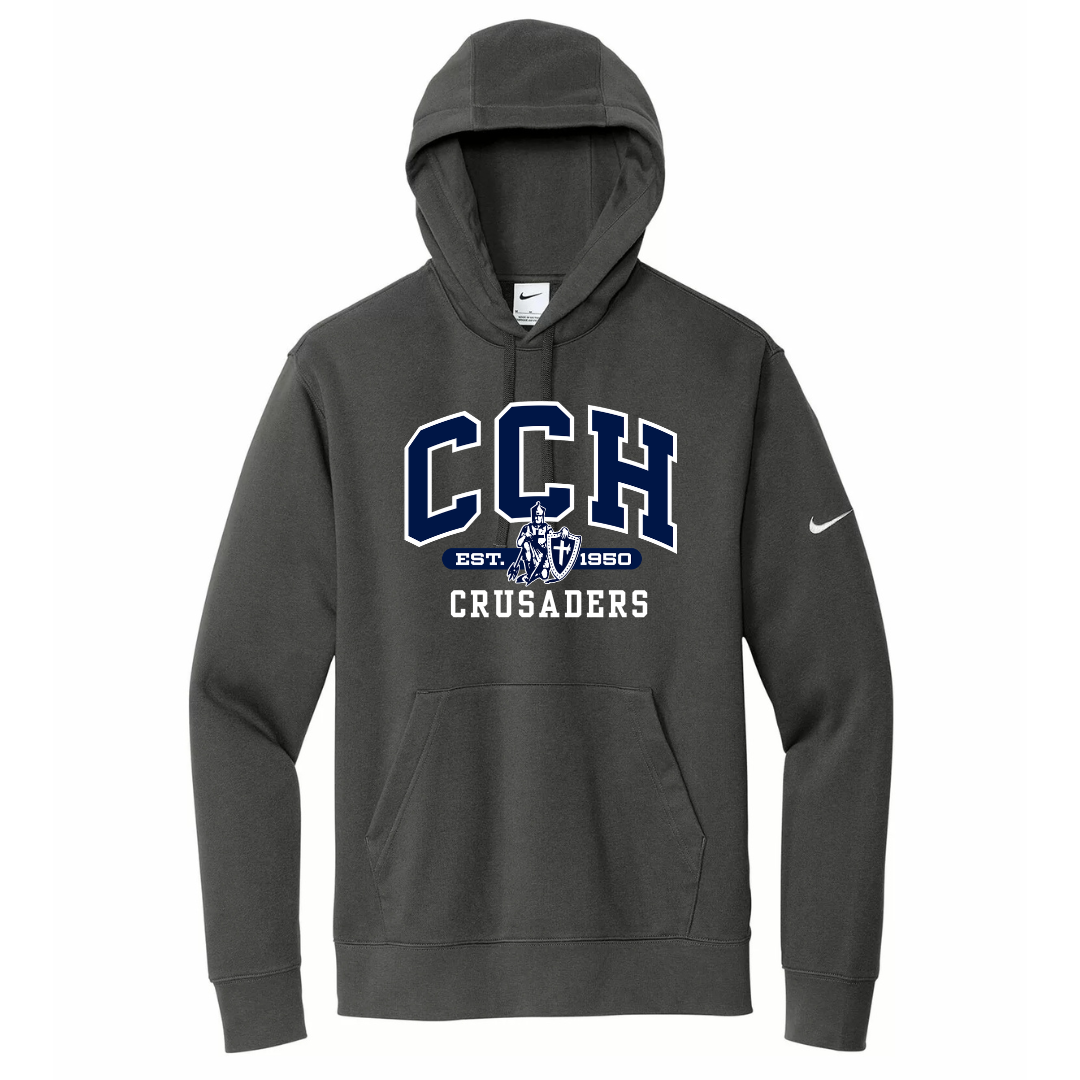 Club Fleece Hoodie - Sewn/Embroidered Logo